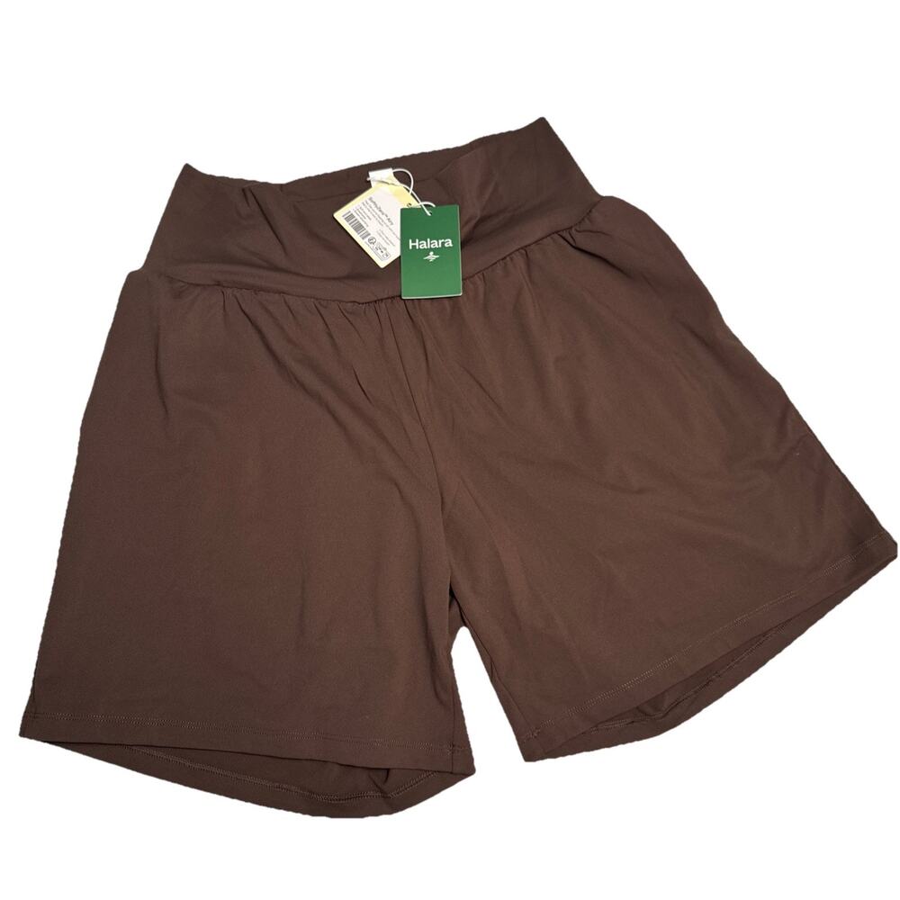 NWT Halara Softlyzero Airy 7" Yoga Shorts High Waist 2-in-1 Womens Size XL
